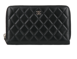 Chanel Zip Around Organiser, Lambskin, Black, 15305354(2011), B/DB/AC,3*